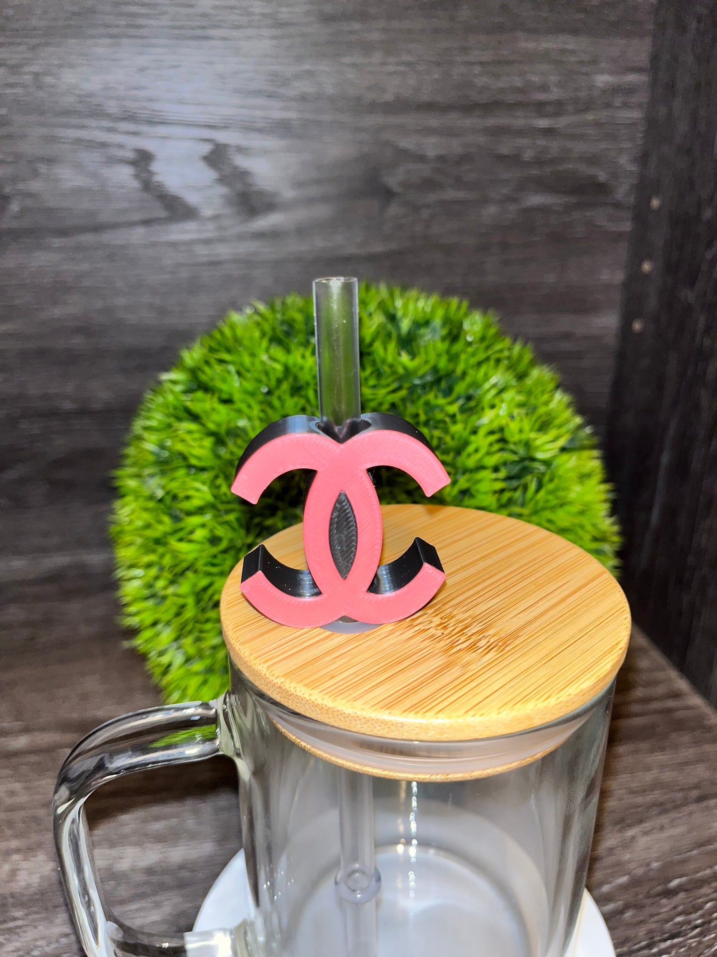 Pink Chanel Straw Topper