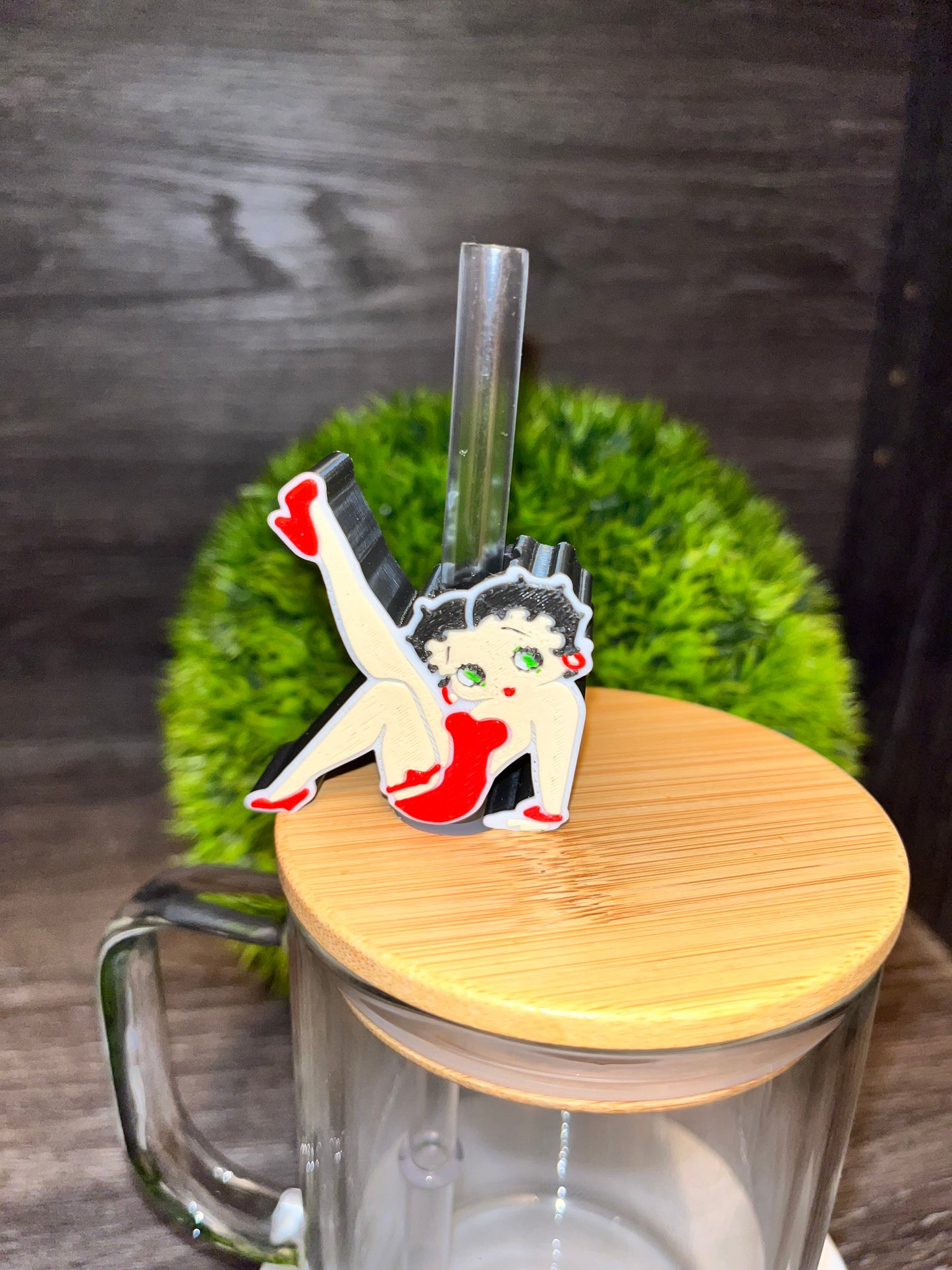 Betty Boop Straw Topper
